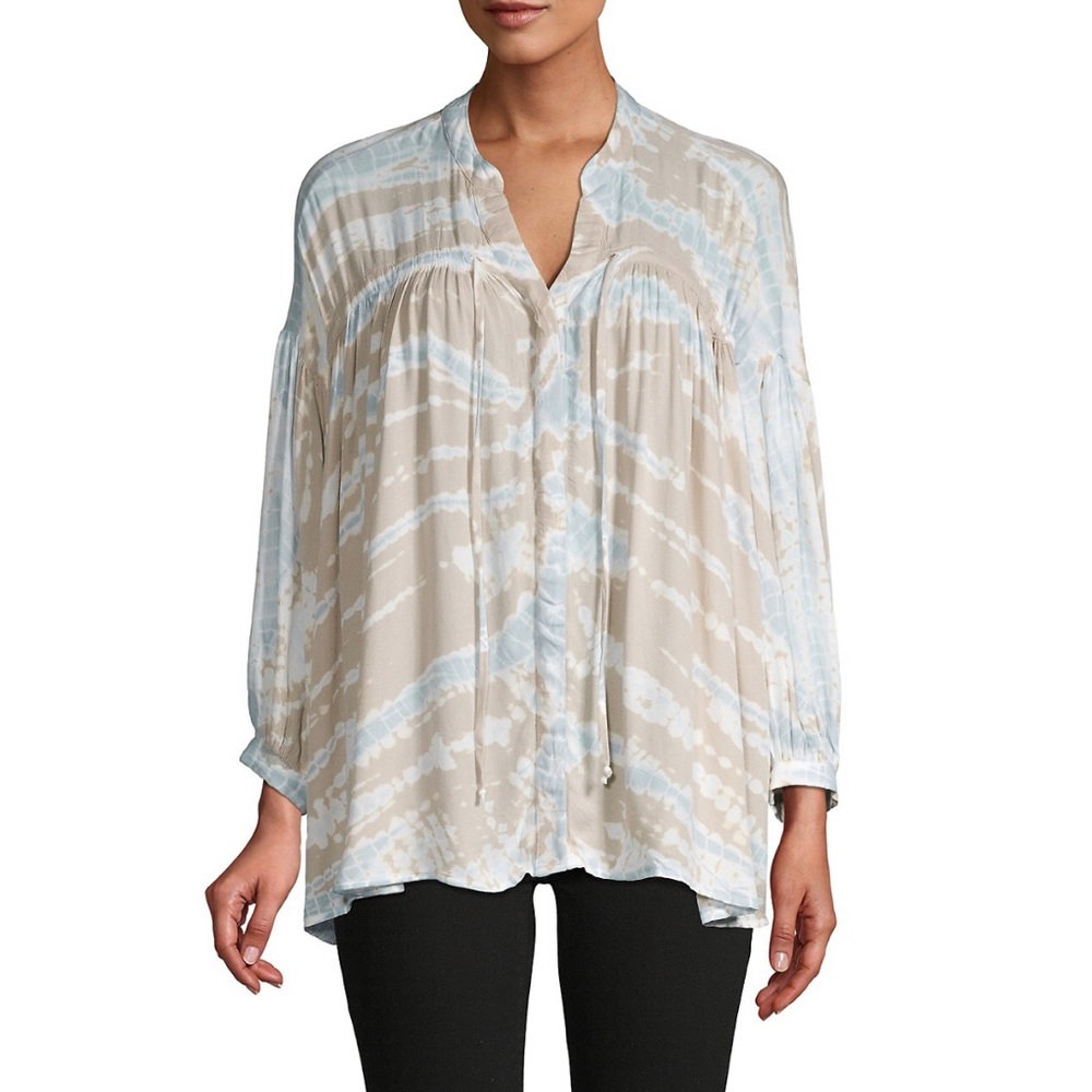 Young Fabulous & Broke Printed Tie-Front Top